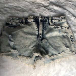 Womens Large KanCan Denim Shorts-Acid Washed